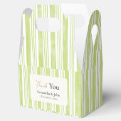 Retro Green Stripes Wedding Thank You Bedankdoosjes (Geopend)
