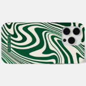 Retro Green Swirl Abstract Pattern Case-Mate iPhone Case (Achterkant (horizontaal))
