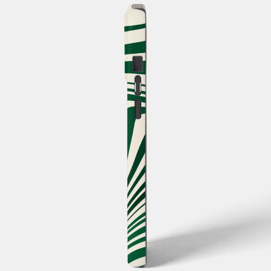 Retro Green Swirl Abstract Pattern Case-Mate iPhone Case (Achterkant / Links)