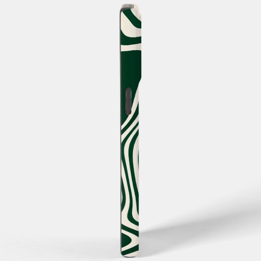 Retro Green Swirl Abstract Pattern Case-Mate iPhone Case (Achterkant / Rechts)