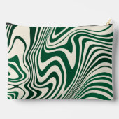 Retro Green Swirl Abstract Pattern Etui (Achterkant)