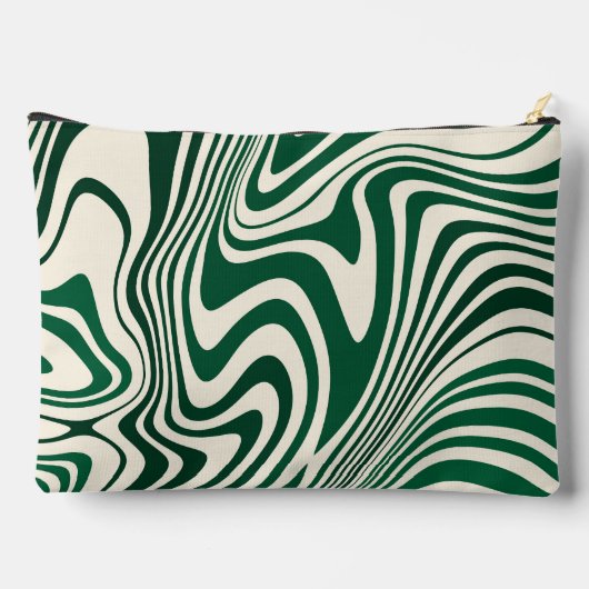 Retro Green Swirl Abstract Pattern Etui (Achterkant)