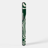 Retro Green Swirl Abstract Pattern iPhone Hoesje (Rechterkant)
