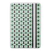Retro Green Tegel Flower Design Badmat (Voorkant Verticaal)