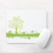Retro Green Tree Muismat (Met muis)