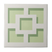 Retro Green Trellis Ceramic Tile Tegeltje (Voorkant)