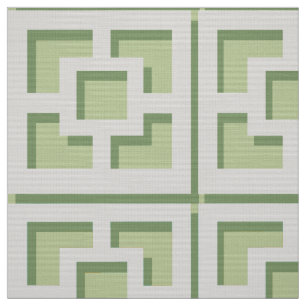 Retro Green Trellis Fabric Stof