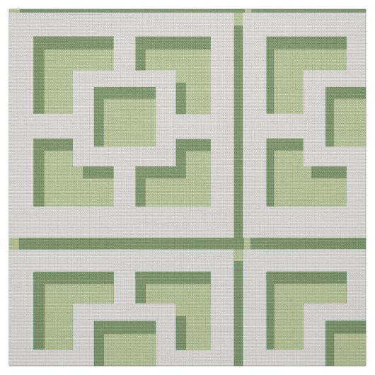 Retro Green Trellis Fabric Stof (Swatch)