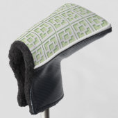 Retro Green Trellis Golf Head Hoesje Golfheadcover (3/4 voorkant)