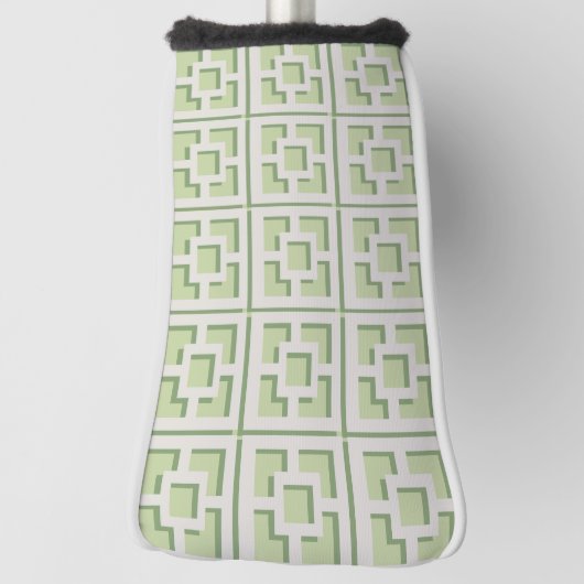 Retro Green Trellis Golf Head Hoesje Golfheadcover (Draai 90)