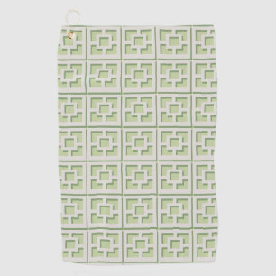 Retro Green Trellis Golf Towel Golfhanddoek