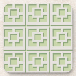 Retro Green Trellis Hard plastic onderzetter