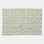 Retro Green Trellis Kitchen Towels Theedoek (Horizontaal)
