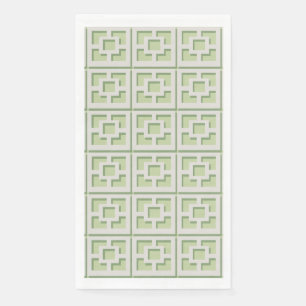 Retro Green Trellis Paper Napkin Servet