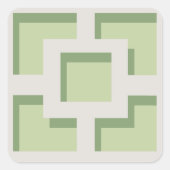 Retro Green Trellis Sticker (Voorkant)