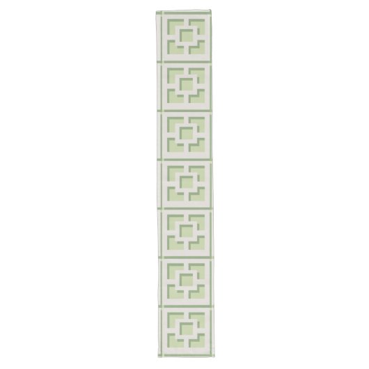 Retro Green Trellis Table Runner Lange Tafelloper (Voorkant)