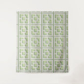 Retro Green Trellis Tapestry Wandkleed (Voorkant)