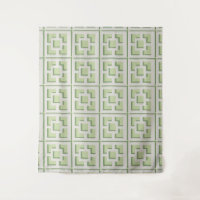 Retro Green Trellis Tapestry