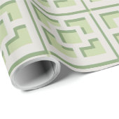 Retro Green Trellis Wrapping Paper Cadeaupapier (Rol Hoek)