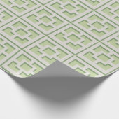 Retro Green Trellis Wrapping Paper Cadeaupapier (Hoek)