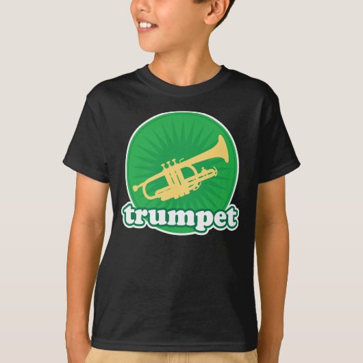 Retro Green Trumpet Music Gift T-shirt (Voorkant)