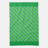 Retro Green White Horizontale speldenpatroon Theedoek (Verticaal)
