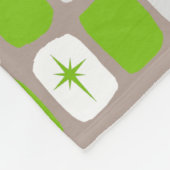 Retro Green & White Starburst Fleece Blanket (Hoek)