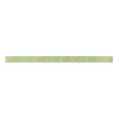 Retro Green & White Starbursts Satin Ribbon Satijnen Lint (Voorkant)