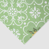  Retro Green Yellow Mid Century Patroon Tissuepapier (Detail)