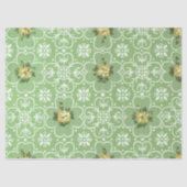  Retro Green Yellow Mid Century Patroon Tissuepapier (Voorkant)