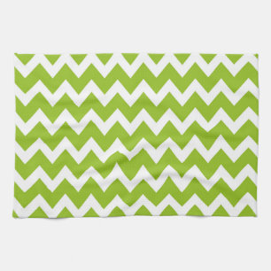 Retro GREEN Zig Zag Pattern Theedoek