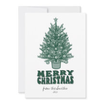  Retro Greenery Vrolijk Kerstfeest niet foto