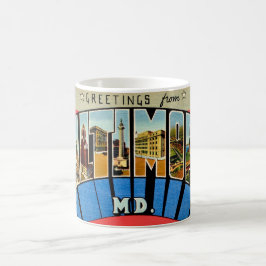 Retro Greeting from Baltimore Mug Koffiemok