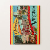 Retro Greetings From Roanoke, VA Legpuzzel (Verticaal)