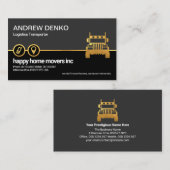 Retro Grey Black Layer Gold Locatie-pictogram Truc Visitekaartje (Voorkant / Achterkant)