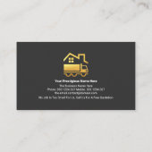 Retro Grey Black Layer Gold Truck-driver Visitekaartje (Achterkant)