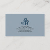 Retro Grey Column Blokkeert Professional Corporate Visitekaartje (Achterkant)