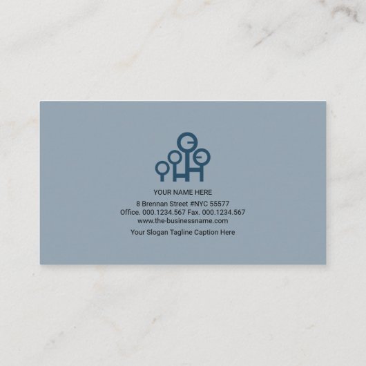 Retro Grey Column Blokkeert Professional Corporate Visitekaartje (Achterkant)