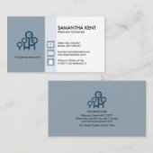 Retro Grey Column Blokkeert Professional Corporate Visitekaartje (Voorkant / Achterkant)