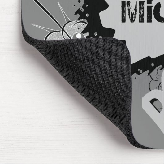 Retro Grey Custom Comic Book Pattern Personalised Muismat (Hoek)