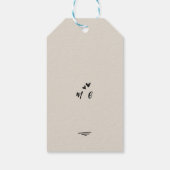 Retro Grey Hand Drawn Illustrated Wedding  Cadeaulabel (Achterkant)