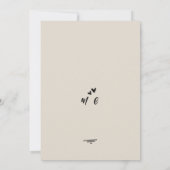 Retro Grey Hand Drawn Illustrated Wedding  Save The Date (Achterkant)