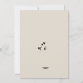 Retro Grey Hand Drawn Illustration Wedding  Kaart (Achterkant)