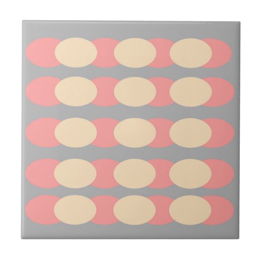 Retro Grey Spot Print Ceramic Wall Tile Tegeltje (Voorkant)
