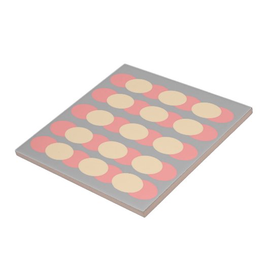 Retro Grey Spot Print Ceramic Wall Tile Tegeltje (Zijkant)