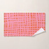 Retro Grid Abstract patroon Bad Handdoek (Handdoek)