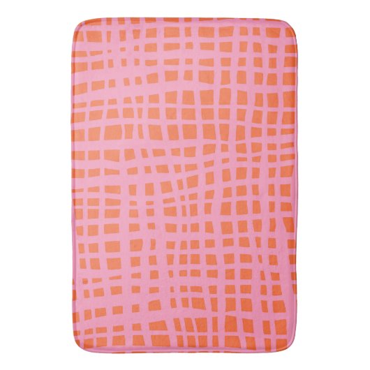 Retro Grid Abstract patroon Badmat (Voorkant Verticaal)