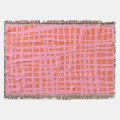 Retro Grid Abstract patroon Deken (Voorkant)