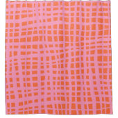 Retro Grid Abstract patroon Douchegordijn (Voorkant)
