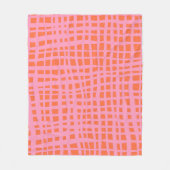 Retro Grid Abstract patroon Fleece Deken (Voorkant)